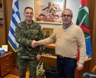 Επίσκεψη του Διοικητή της Ελεγχόμενης Δομής Προσωρινής Φιλοξενίας Αιτούντων Άσυλο Βέροιας Ιωάννη Ιακωβίδη στην 1η Μεραρχία Πεζικού Βέροιας