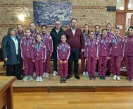 Οι Πανελληνιονίκες αθλήτριες του ΑΠΣ ΒΕΡΟΗ στον Δήμαρχο Βέροιας