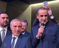 Ο Γρηγόρης Δημητριάδης στην κοπή πίτας της ΝΔ Θεσσαλονίκης