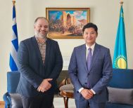 Συνάντηση του Πρέσβη του Καζακστάν στην Ελλάδα,  Timur Sultangozhin, με τον Δήμαρχο  Νάουσας,  Νίκο Κουτσογιάννη