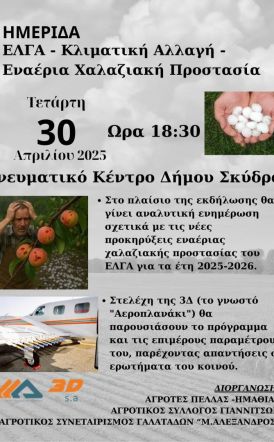 Το αεροπλανάκι του ΕΛΓΑ σε ημερίδα στη Σκύδρα