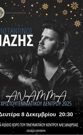 Δήμος Αλεξάνδρειας: Μετατίθεται για τη Δευτέρα 8 Δεκεμβρίου το άναμμα του Χριστουγεννιάτικου Δέντρου λόγω της κακοκαιρίας