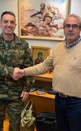 Επίσκεψη του Διοικητή της Ελεγχόμενης Δομής Προσωρινής Φιλοξενίας Αιτούντων Άσυλο Βέροιας Ιωάννη Ιακωβίδη στην 1η Μεραρχία Πεζικού Βέροιας