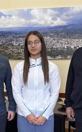 Τον Δήμαρχο Βέροιας  επισκέφθηκε  η πρωταθλήτρια του Judo Ελένη Ταξίδου, από τον Φίλιππο  Αμυνταίου 