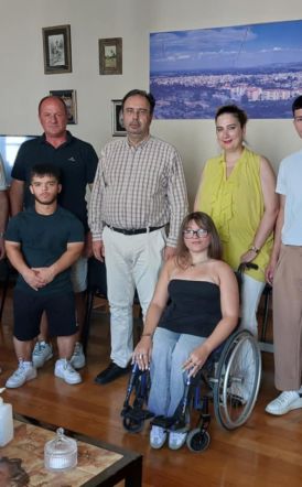 Οι αθλητές του «Εν Σώματι Υγιεί» Γιαπαλή και Ντίτσιος στον Δήμαρχο Βέροιας