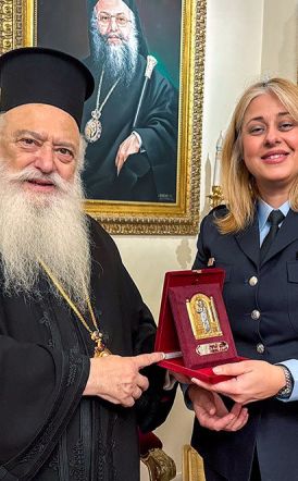 Εθιμοτυπική επίσκεψη από τη νέα Γενική Περιφερειακή Αστυνομική Διευθύντρια Κ. Μακεδονίας στον Μητροπολίτη Βεροίας