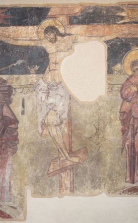  ΕΦΟΡΕΙΑ ΑΡΧΑΙΟΤΗΤΩΝ ΗΜΑΘΙΑΣ  «Ένα έκθεμα - Μια ιστορία» από το Βυζαντινό Μουσείο Βέροιας  -Αποτοιχισμένη τοιχογραφία με παράσταση Σταύρωσης