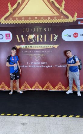 Ο αθλητής του Α.Π.Σ. Ρωμιος, Γιάννης Κουτόβας, στο Παγκόσμιο Πρωτάθλημα Ζιου-Ζίτσου στο Μπανγκόκ της Ταϊλάνδης