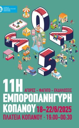 18-22 Ιουνίου 2025 11η Εμποροπανήγυρη στον Κοπανό Νάουσας 