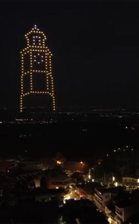 Drone Show στη Νάουσα - Εντυπωσιακό βίντεο από την υποδοχή της Ολυμπιακής Φλόγας