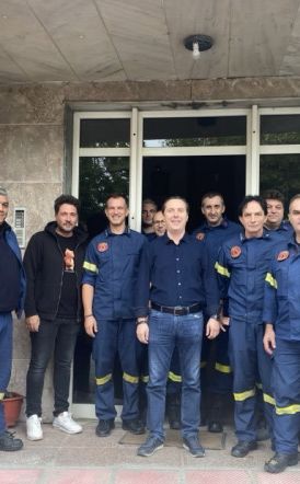 Επίσκεψη Νικόλα Καρανικόλα στην Πυροσβεστική Υπηρεσία Νάουσας