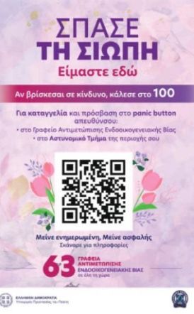 Ενημερωτική δράση την Πέμπτη 19/3 στη Βέροια,  από το Γραφείο  Αντιμετώπισης  Ενδοοικογενειακής  Βίας της ΕΛΑΣ 