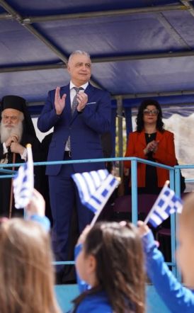 Ως εκπρόσωπος της Κυβέρνησης ο Υφυπουργός Ανάπτυξης Λάζαρος Τσαβδαρίδης στις εκδηλώσεις για την Εθνική Επέτειο της 25ης Μαρτίου στη Βέροια