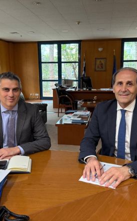Συνάντηση  Βεσυρόπουλου με  Χρίστο Δήμα για το μεγάλο αρδευτικό έργο Βεργίνας - Μελίκης – Κυψέλης - Αιγινίου