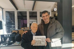 Με αφορμή τα 61χρονα γενέθλια του ΛΑΟΥ μας επισκέφθηκε ο 99χρονος Ιορδάνης Γρηγοριάδης, ο γηραιότερος συνδρομητής του ΛΑΟΥ!