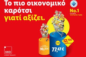 Lidl Ελλάς: Συνεχίζει να είναι το πιο οικονομικό καρότσι γιατί αξίζει!