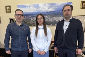 Τον Δήμαρχο Βέροιας  επισκέφθηκε  η πρωταθλήτρια του Judo Ελένη Ταξίδου, από τον Φίλιππο  Αμυνταίου 