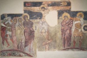  ΕΦΟΡΕΙΑ ΑΡΧΑΙΟΤΗΤΩΝ ΗΜΑΘΙΑΣ  «Ένα έκθεμα - Μια ιστορία» από το Βυζαντινό Μουσείο Βέροιας  -Αποτοιχισμένη τοιχογραφία με παράσταση Σταύρωσης