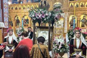 Υποδοχή Ιεράς Εικόνας Παναγίας Βηματάρισσας στον Ιερό Ναό Αγίου Ελευθερίου Επισκοπής Νάουσας