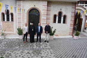 Ολοκληρώθηκε το πλακόστρωτο στην Εκκλησία του Αγίου Δημητρίου Νάουσας