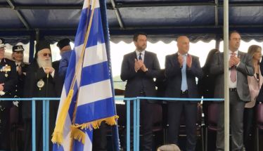 Ο Τάσος Μπαρτζώκας εκπρόσωπος της Βουλής των Ελλήνων στους εορτασμούς της 28ης Οκτωβρίου στη Βέροια