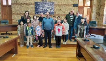 Για την αξία της αιμοδοσίας, μίλησαν  μαθητές του Δημοτικού Σχολείου Αγίου Γεωργίου με τον Δήμαρχο Βέροιας 