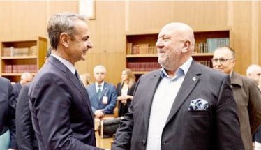 Συνάντηση του Προέδρου της Δ.Ε.Ε.Π. Ημαθίας Ηλ. Ηλιόπουλου με τον Πρόεδρο της Νέας Δημοκρατίας Κυριάκο Μητσοτάκη