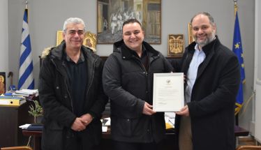 Επίσκεψη του Προέδρου του Συλλόγου Πολυτέκνων με Τρία Παιδιά Ημαθίας στον Δήμαρχο Νάουσας