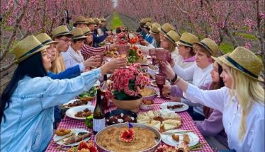 Στη γαστρονομική δράση της Π.Ε. Ημαθίας, στις  ανθισμένες ροδακινιές, συμμετείχε ο Δήμος Νάουσας