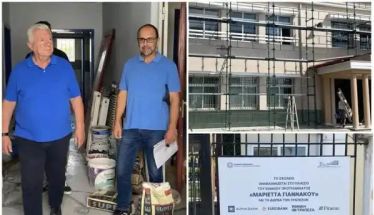 Επιτόπια παρακολούθηση  της προόδου των έργων στα σχολεία από τον Δήμαρχο Παναγιώτη Γκυρίνη, στο πλαίσιο του προγράμματος “Μαριέττα Γιαννάκου”