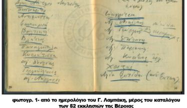 Υστερόγραφα της επίσκεψης Λαμπάκη στην Βέροια: Το κουτλουμουσιανό επιγονάτιο του Κομνηνού, η διάνοιξη της οδού Μητροπόλεως και η γιορτή των Αγίων Πάντων
