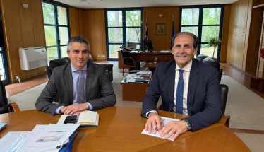 Συνάντηση  Βεσυρόπουλου με  Χρίστο Δήμα για το μεγάλο αρδευτικό έργο Βεργίνας - Μελίκης – Κυψέλης - Αιγινίου