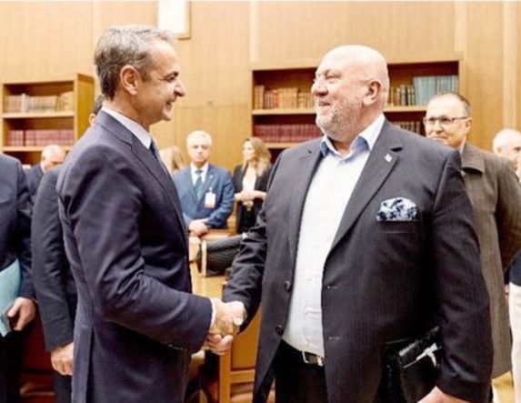 Συνάντηση του Προέδρου της Δ.Ε.Ε.Π. Ημαθίας Ηλ. Ηλιόπουλου με τον Πρόεδρο της Νέας Δημοκρατίας Κυριάκο Μητσοτάκη