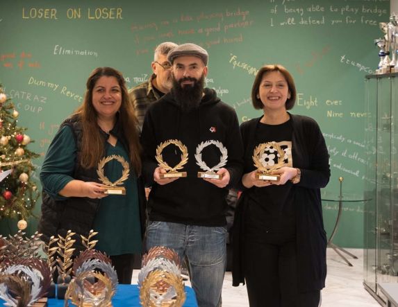 Διακρίσεις της ΣΛΕΜΒ στο Πρωτάθλημα Μπριτζ «Μίμης Περαχιά» στη Θεσσαλονίκη