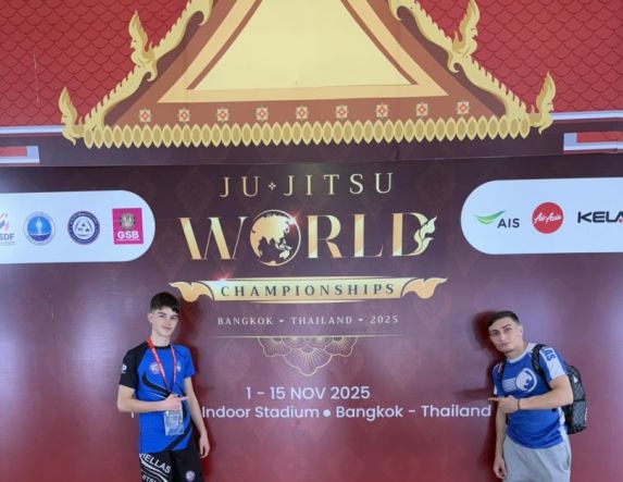 Ο αθλητής του Α.Π.Σ. Ρωμιος, Γιάννης Κουτόβας, στο Παγκόσμιο Πρωτάθλημα Ζιου-Ζίτσου στο Μπανγκόκ της Ταϊλάνδης