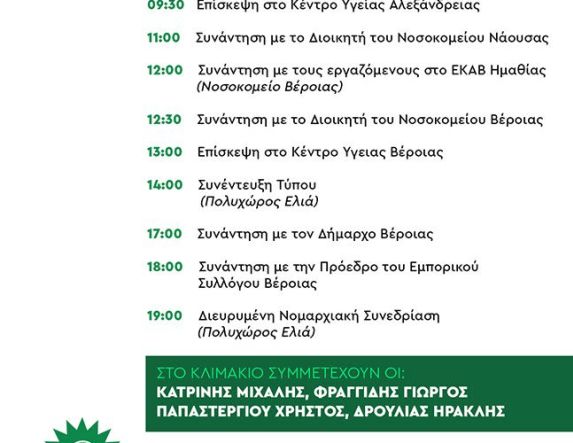 Κλιμάκιο στελεχών του ΠΑΣΟΚ αύριο στην Ημαθία  – Πρόγραμμα επισκέψεων