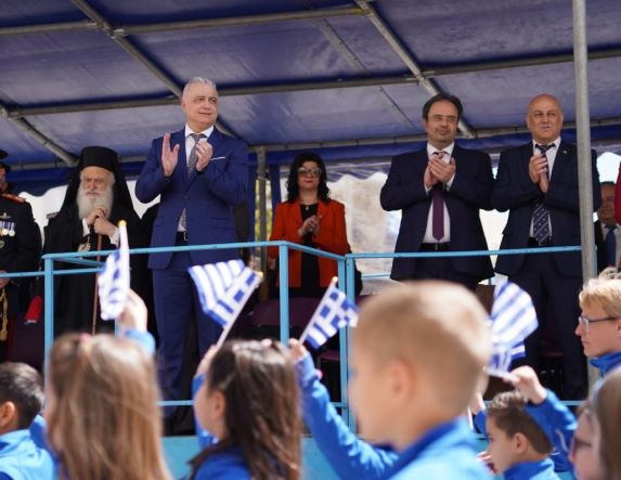 Ως εκπρόσωπος της Κυβέρνησης ο Υφυπουργός Ανάπτυξης Λάζαρος Τσαβδαρίδης στις εκδηλώσεις για την Εθνική Επέτειο της 25ης Μαρτίου στη Βέροια