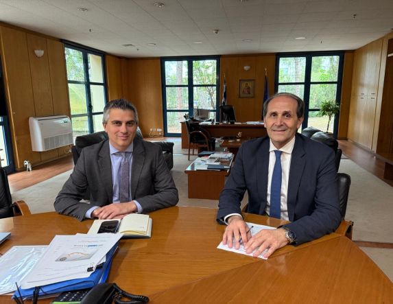 Συνάντηση  Βεσυρόπουλου με  Χρίστο Δήμα για το μεγάλο αρδευτικό έργο Βεργίνας - Μελίκης – Κυψέλης - Αιγινίου