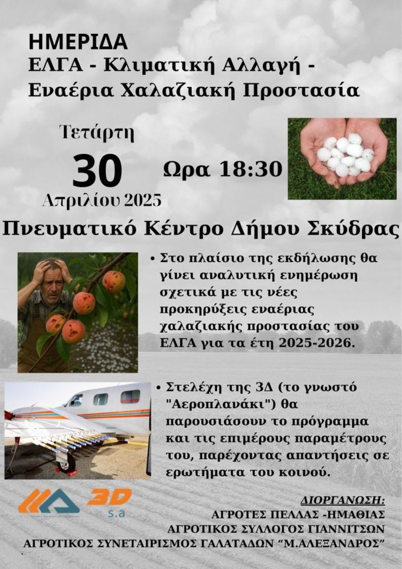 Το αεροπλανάκι του ΕΛΓΑ σε ημερίδα στη Σκύδρα