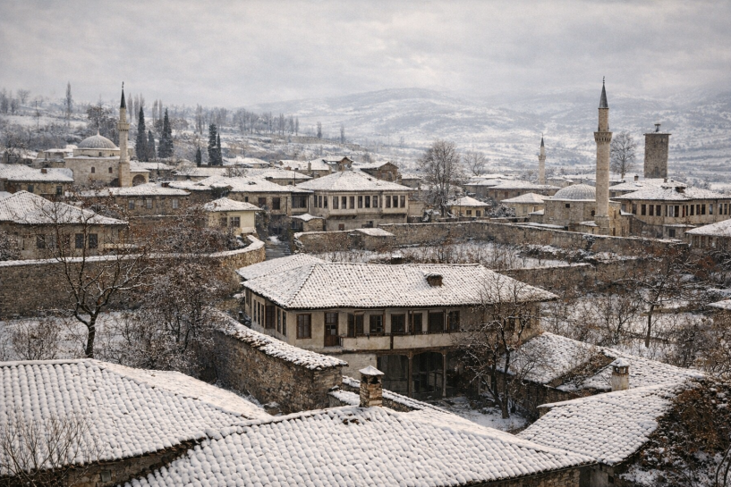 ΜεΜιαΜατια Σπάνια φωτογραφία της πόλης καλυμμένης από χιόνι κατά τη διάρκεια του Α΄ Παγκοσμίου Πολέμου (1916-1917)