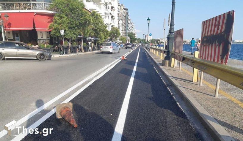 Θεσσαλονίκη: Πήρε μορφή ο ποδηλατόδρομος στη Λεωφόρο Νίκης