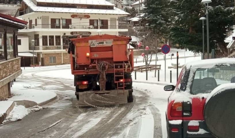 «Άσπρισαν» από χθες και πάλι τα ορεινά της Ημαθίας