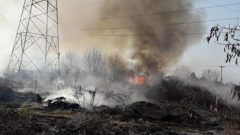 Πυρκαγιά στα Καβάσιλα . Απείλησε σπίτια και την παλιά αποθήκη του Δήμου Αντιγονιδών. 