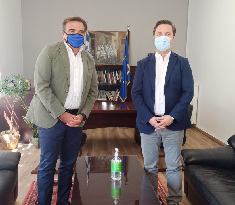 Συνάντηση Δημάρχου Νάουσας Νικόλα Καρανικόλα με τον Αντιπρόεδρο της Ευρωπαϊκής Επιτροπής Μαργαρίτη Σχοινά