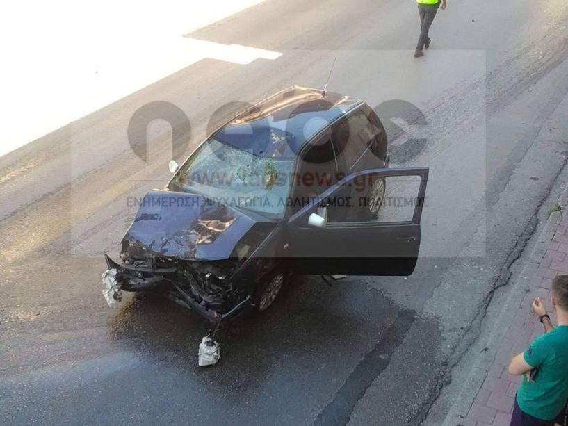 Τροχαίο με τραυματία πριν την Γέφυρα της Μπαρμπουτας στη Βέροια