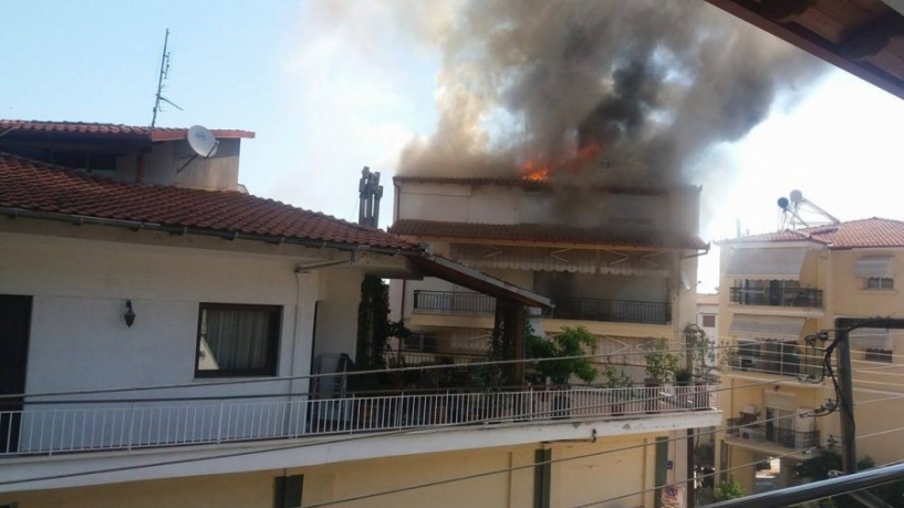 Κάηκε διαμέρισμα στην οδό Αχιλλέως της Νάουσας