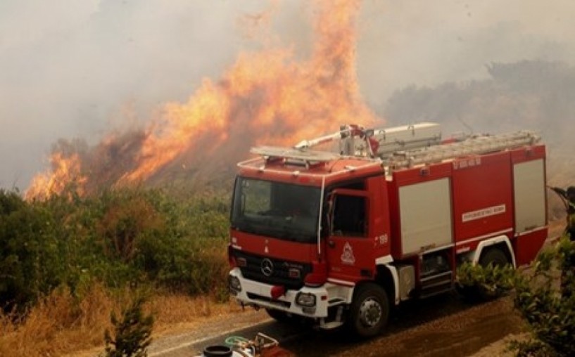 50 στρέμματα έκαψε πυρκαγιά στον Τρίλοφο. Εννιά οχήματα της πυροσβεστικής στην κατάσβεση