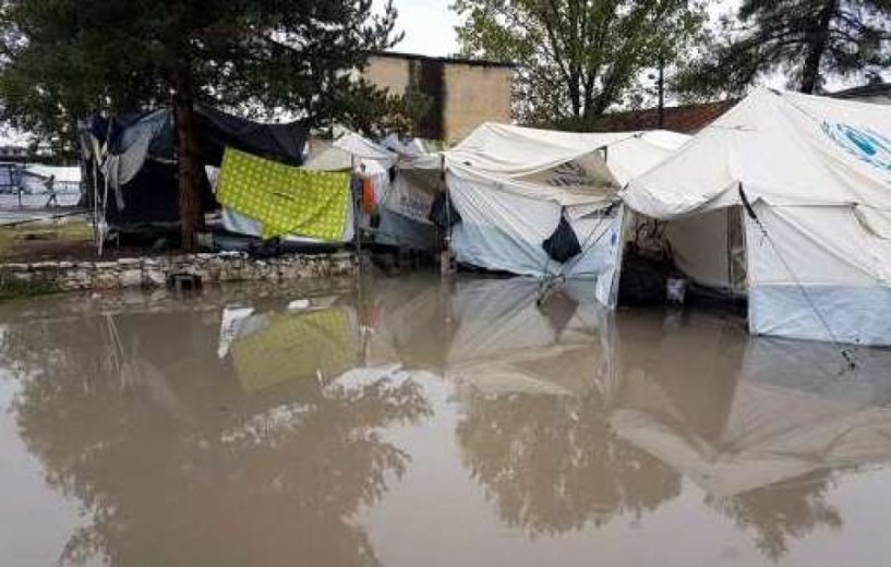 Πλημμύρες ξανά στο καμπ προσφύγων της Αλεξάνδρειας