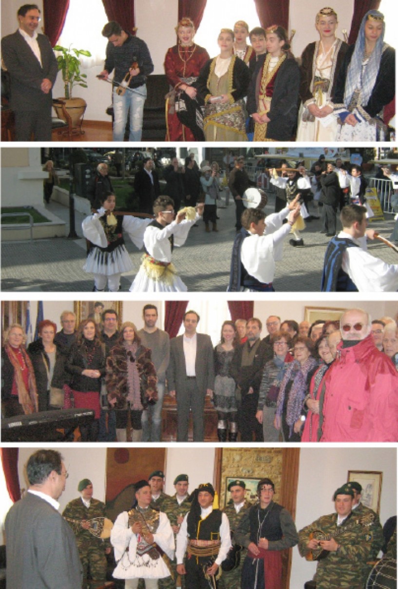 Ευχές και κάλαντα  στο Δήμαρχο Βέροιας