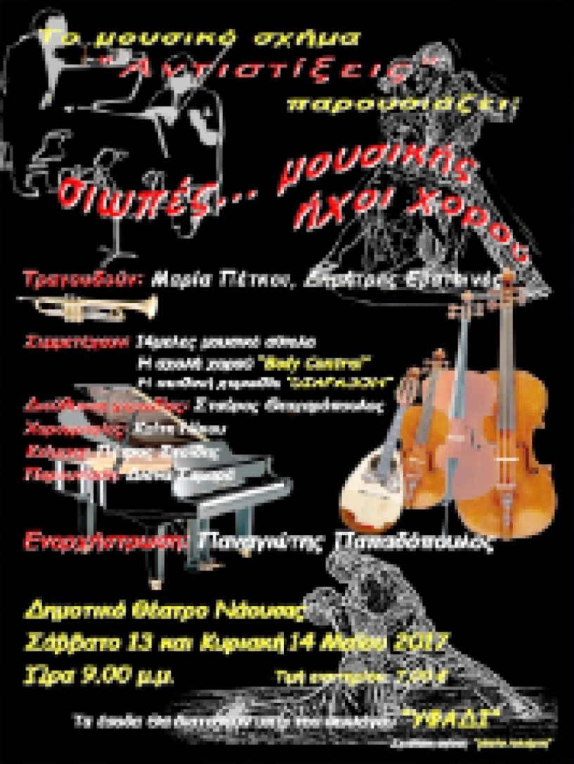 «Σιωπές... μουσικής ήχοι χορού» στο Δημοτικό Θέατρο Νάουσας